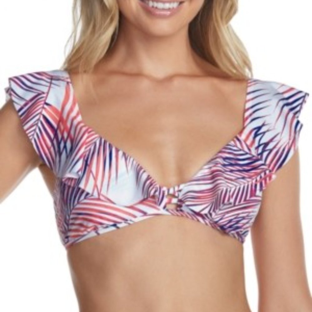 Raisins Medium Flounce Tropical Bikini Top